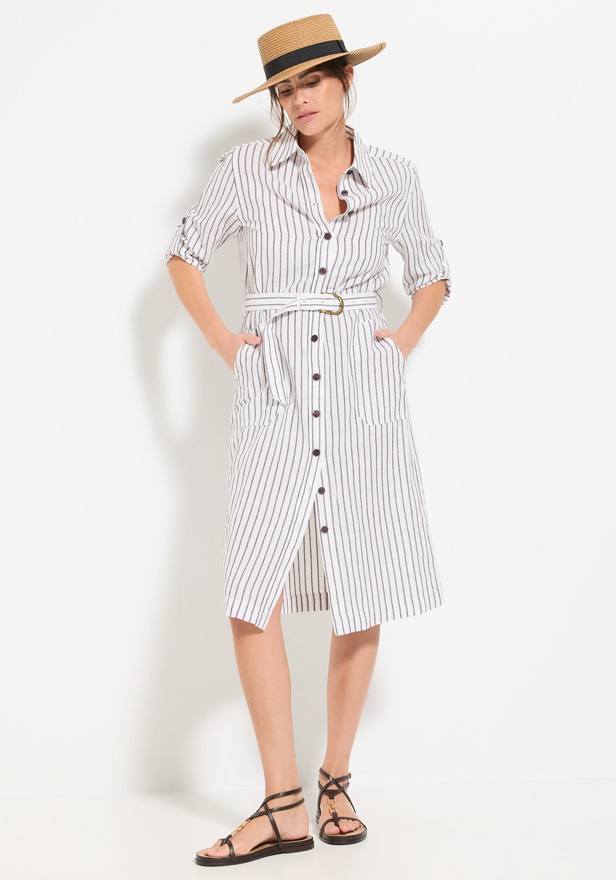 Stripe Shirt Dress