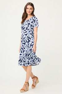 Robe t-shirt à volants à motif floral