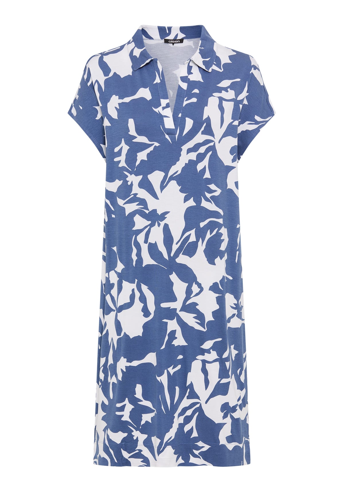 Robe polo à motif floral abstrait