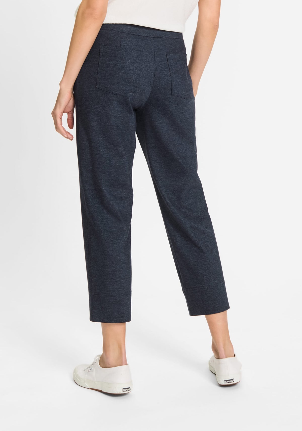Mona Fit Straight Jersey Cropped Pant