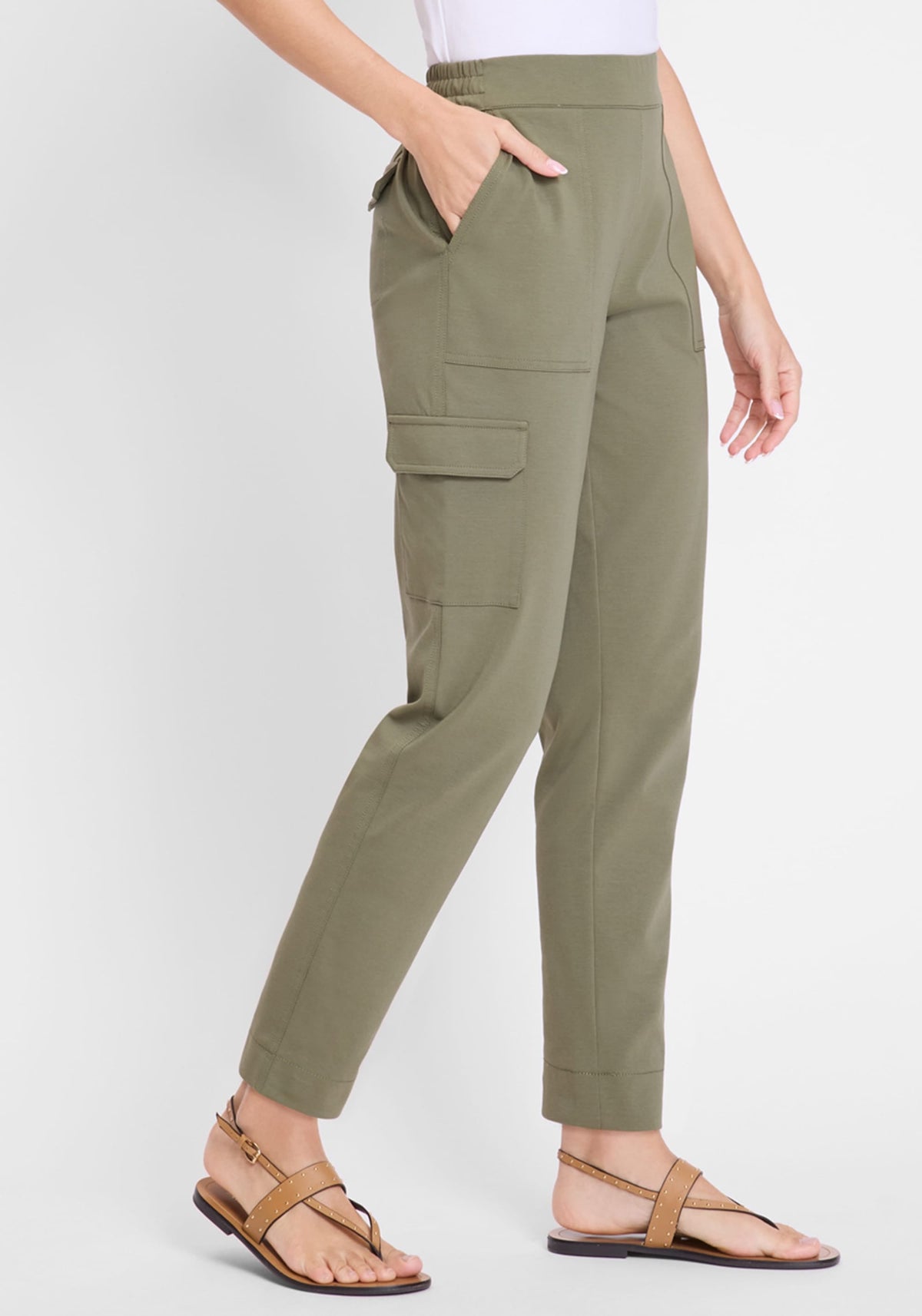Mona Fit Straight Cropped Cargo Pant