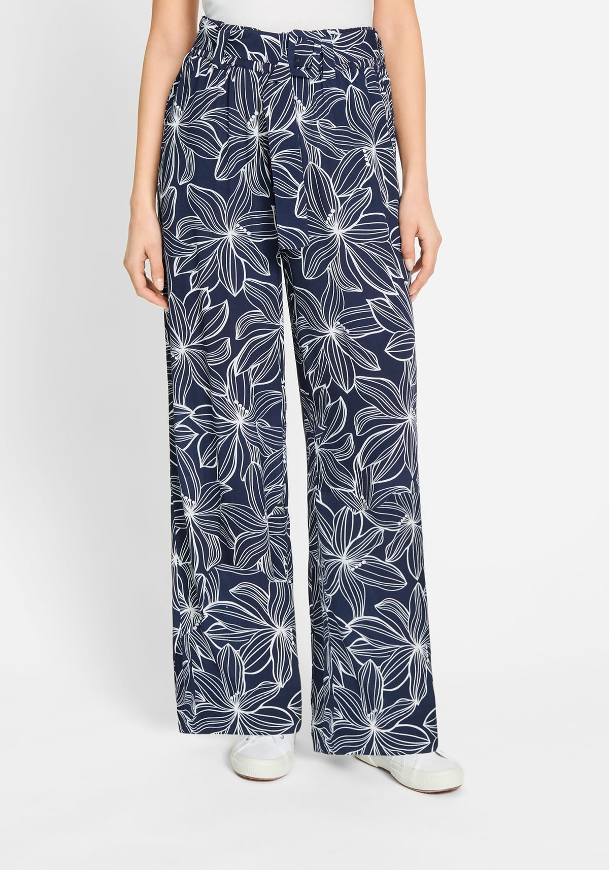 Anna Fit Wide Leg Floral Trouser