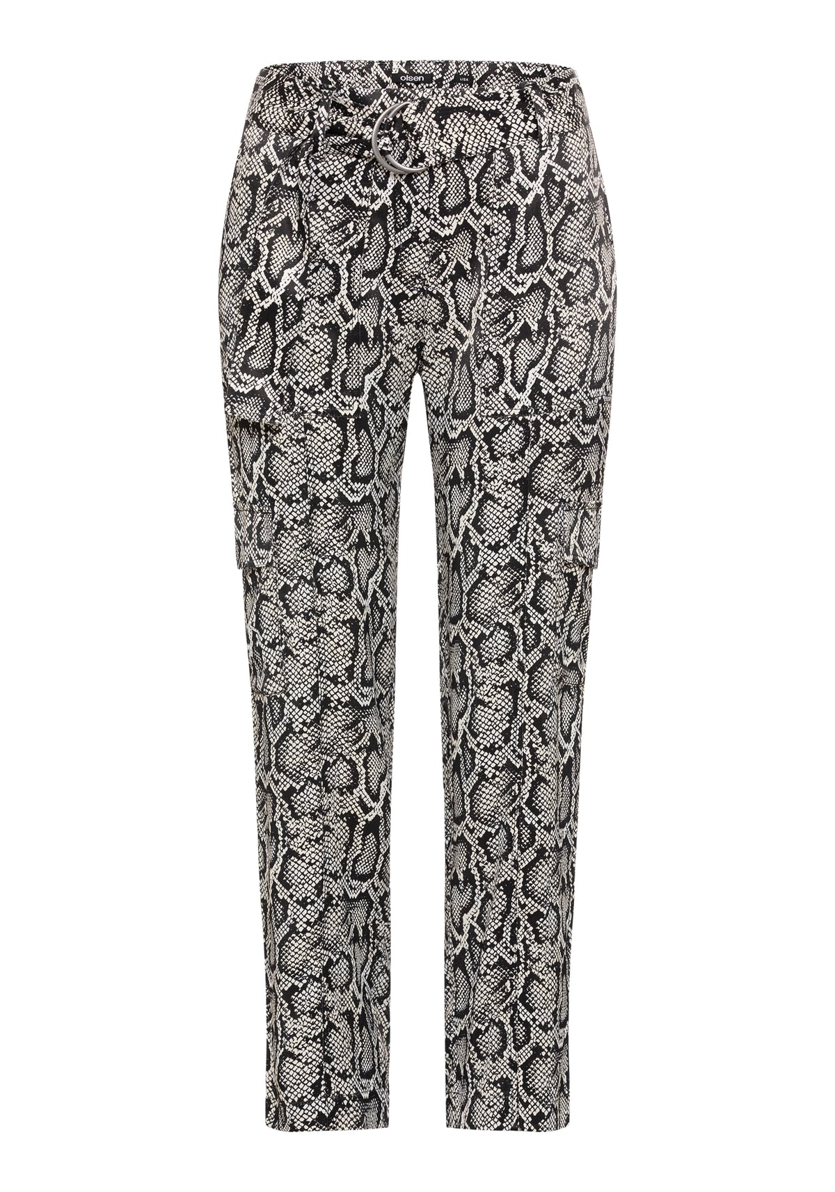 Lisa Fit Straight Leg Satin Effect Snake Trouser