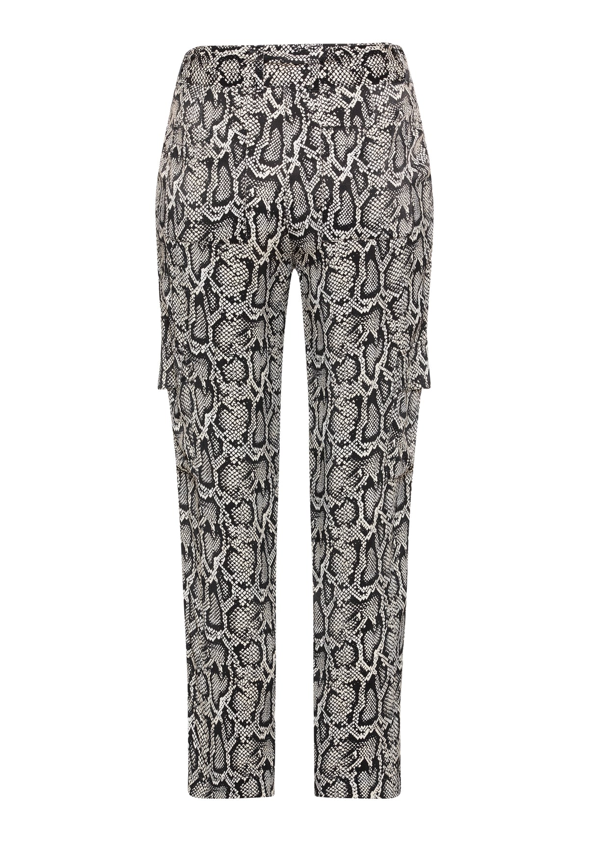 Lisa Fit Straight Leg Satin Effect Snake Trouser