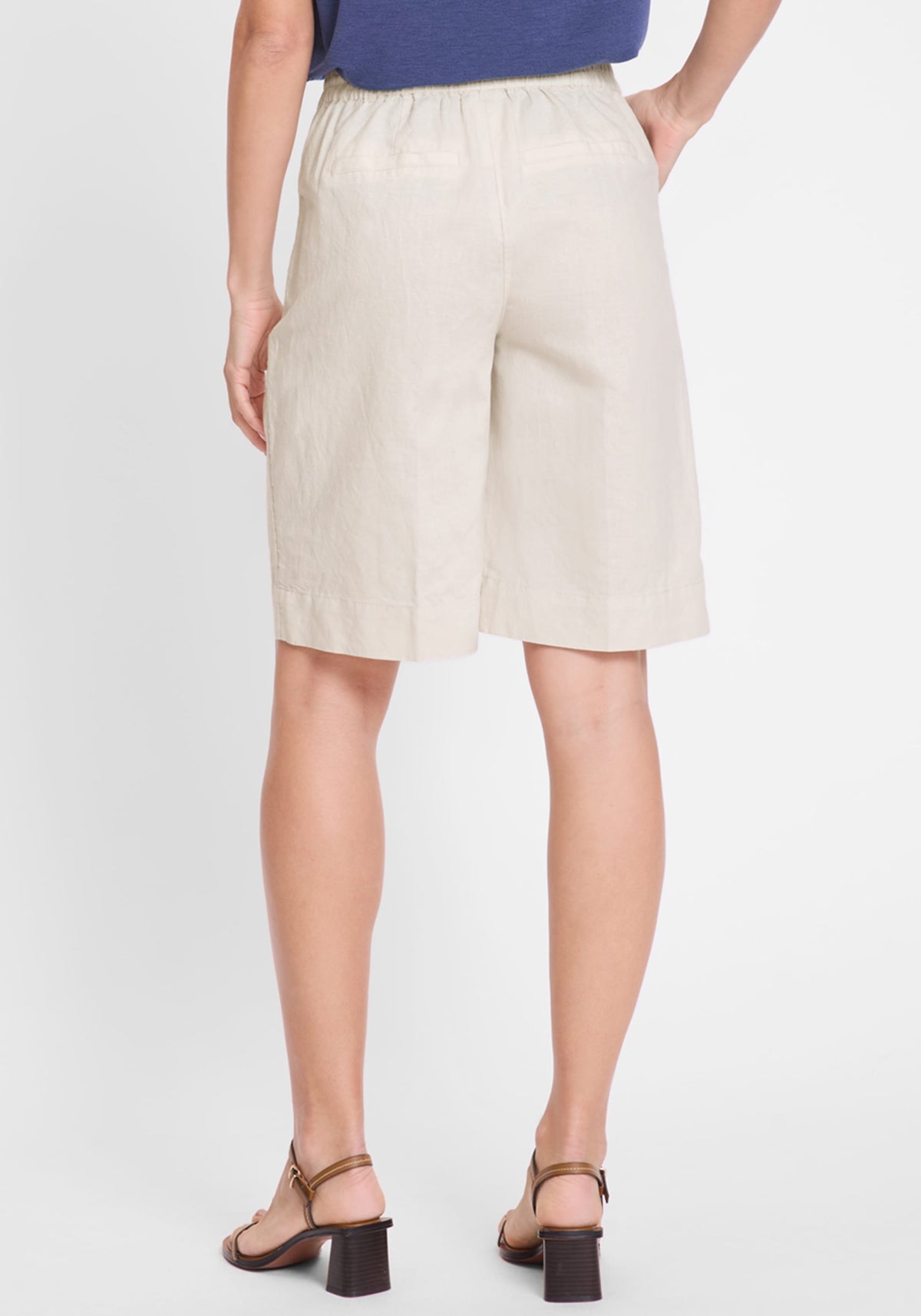 Short droit en coton lin Mona Fit