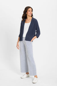 Anna Fit Wide Leg Seersucker Pant