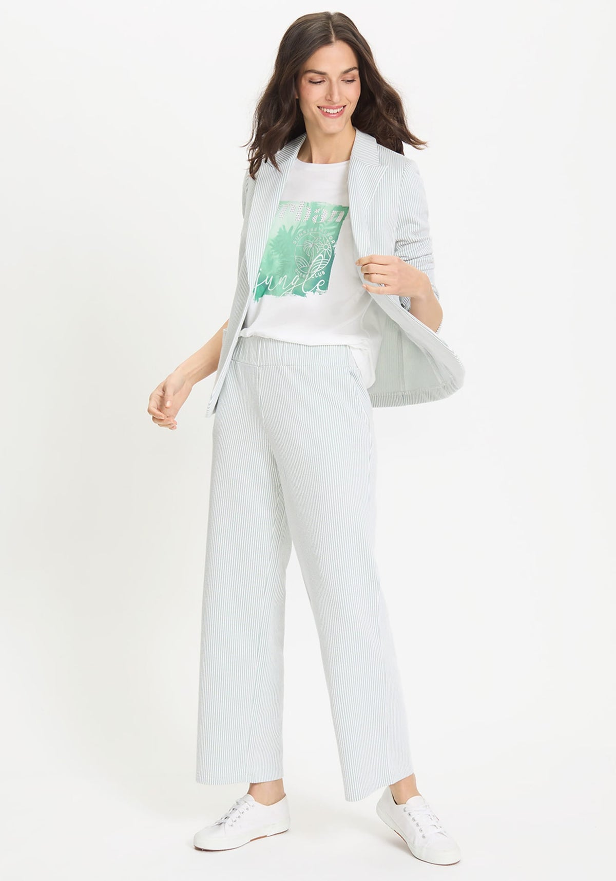 Pantalon Seersucker stretch Anna Fit