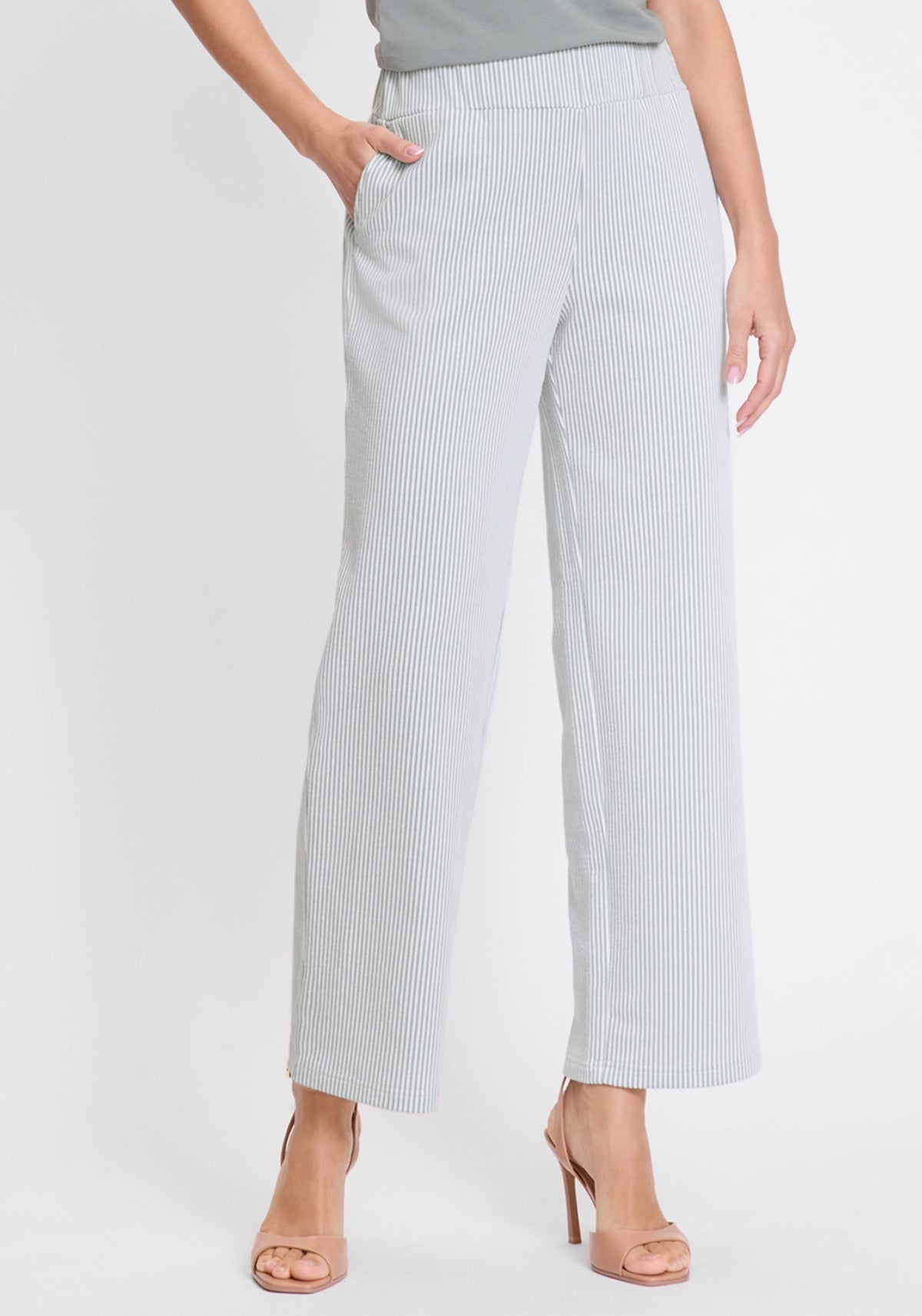 Pantalon Seersucker stretch Anna Fit