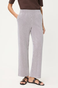 Cropped Seersucker Pull-On Pant