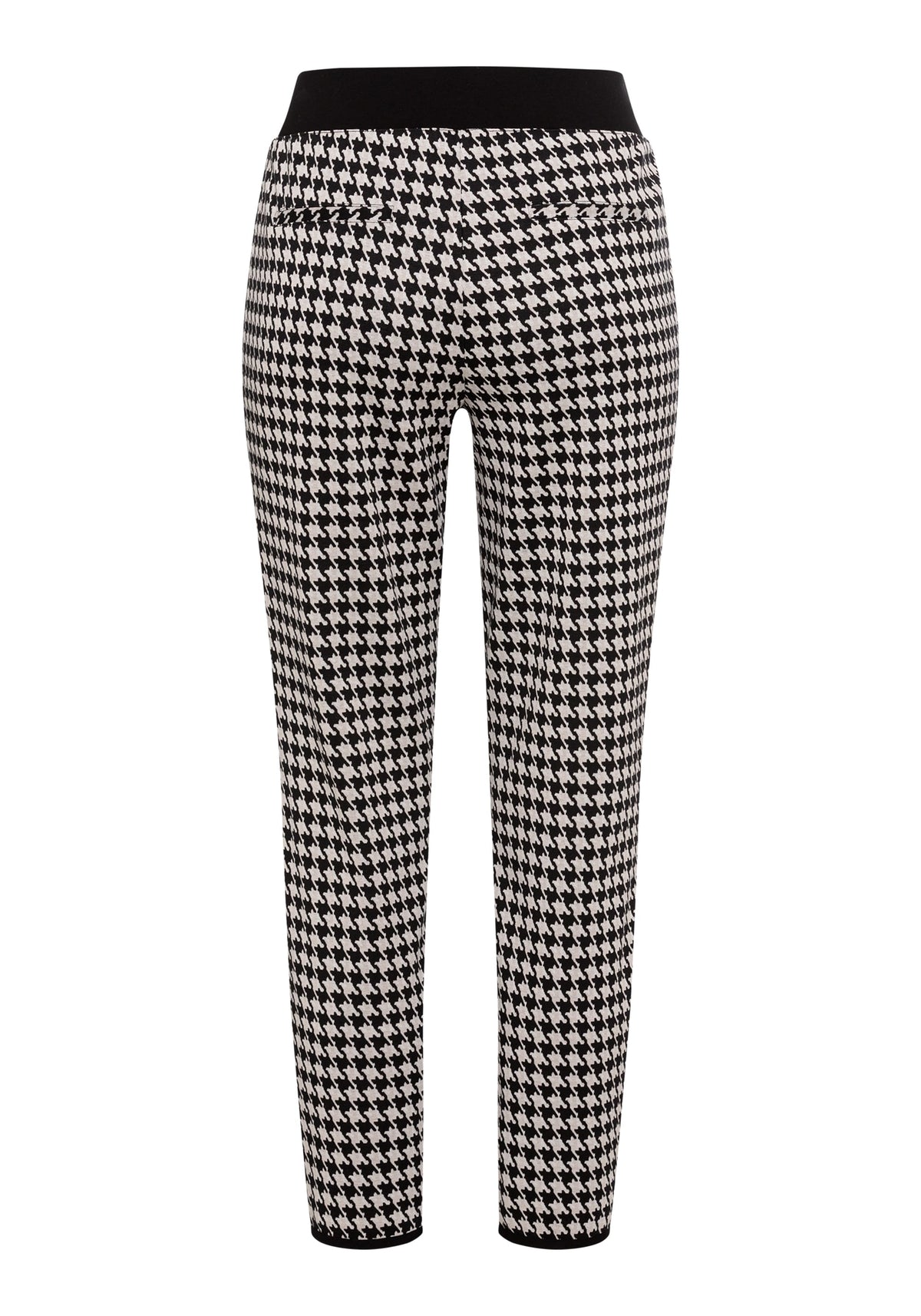 Houndstooth Jersey Knit Cropped Pant