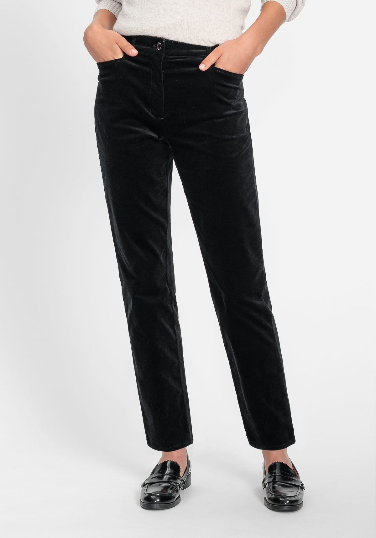 Mona Fit Slim Leg Cord Trouser