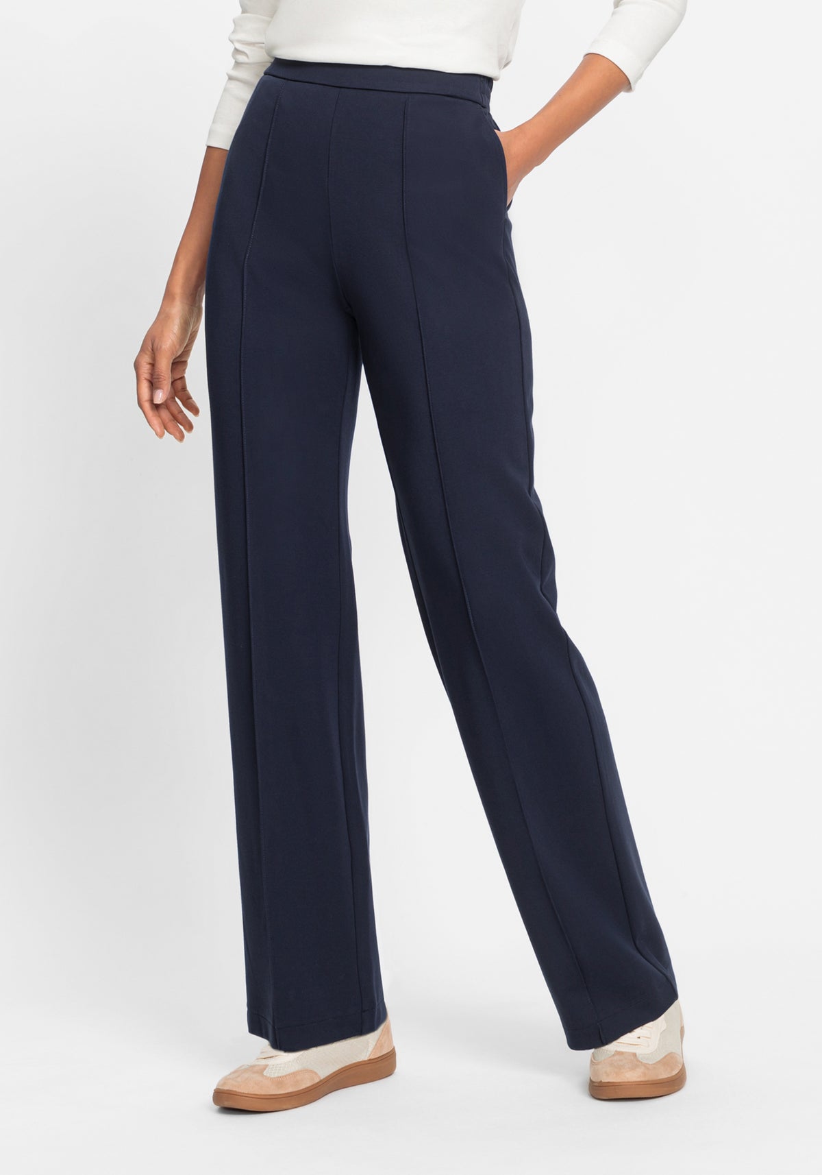 Anna Fit Loose Leg Knit Trouser