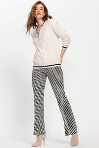 Mona Fit Slim Pattern Knit Pant