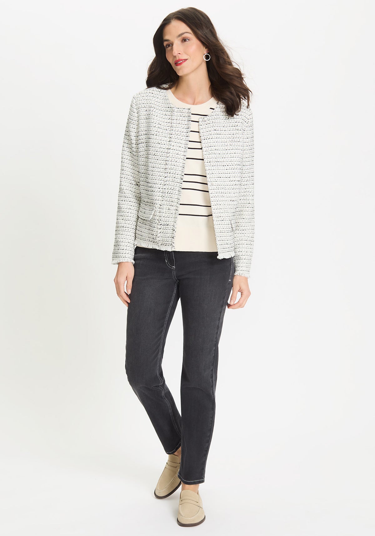 Mona Fit Slim Leg Dark Washed Jeans