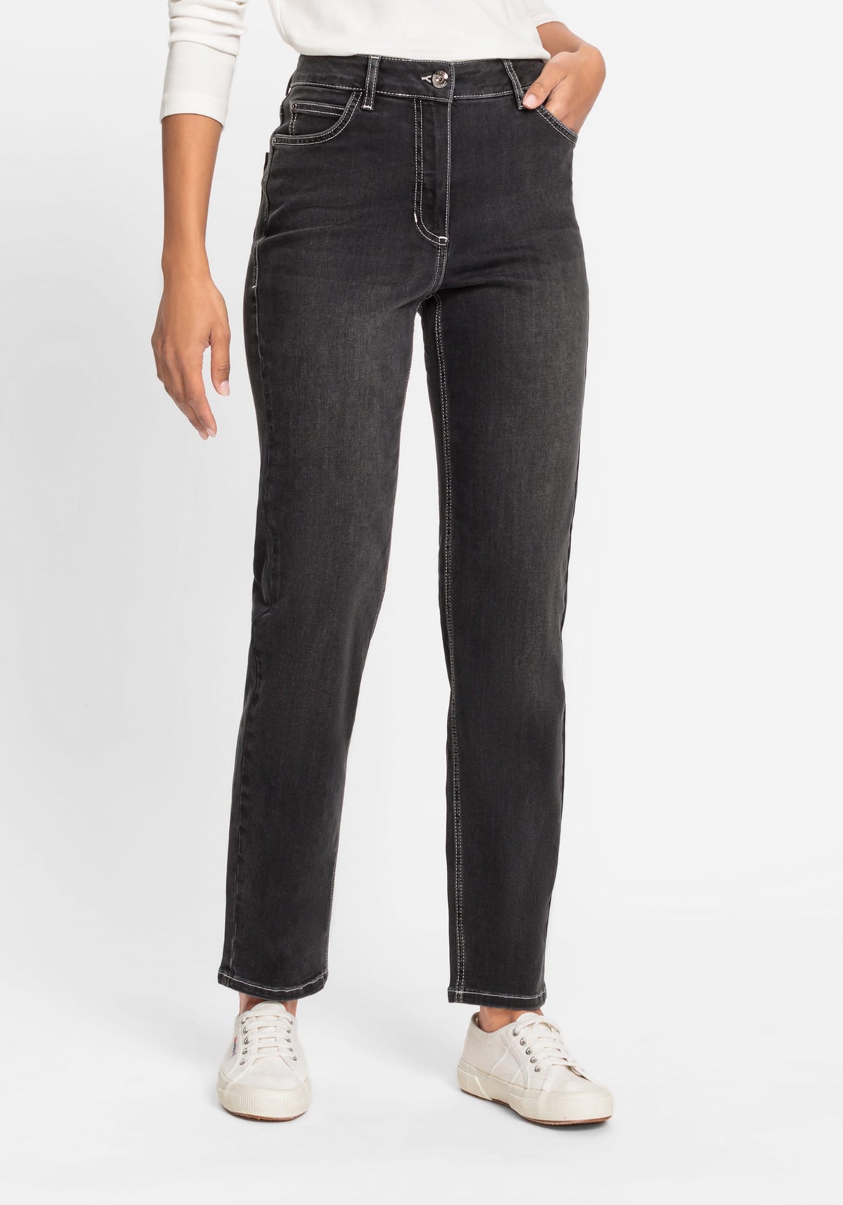 Mona Fit Slim Leg Dark Washed Jeans