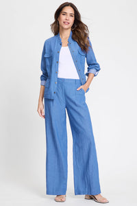 Anna Fit Wide Leg Pleated Trouser