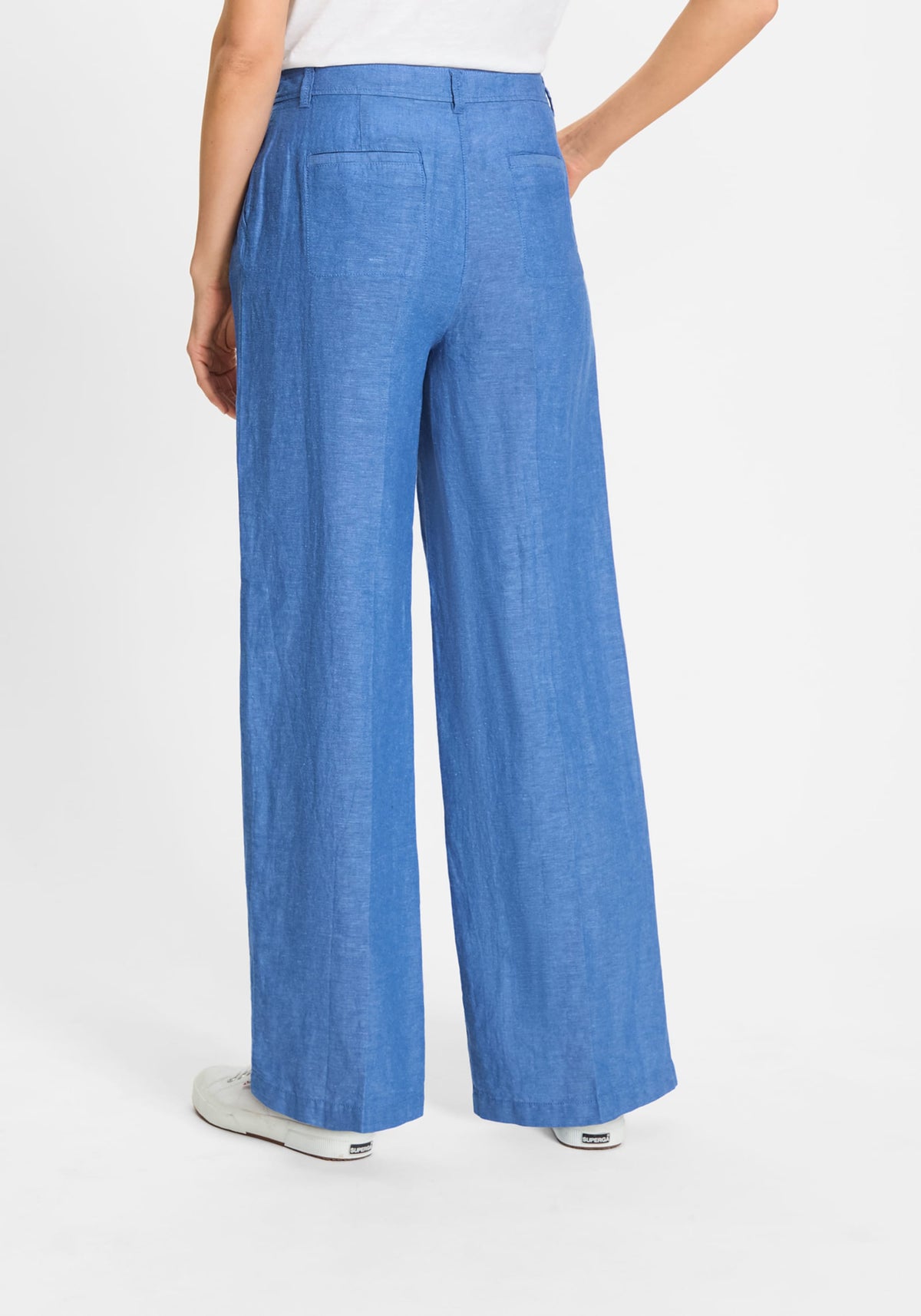 Pantalon à plis à jambe large Anna Fit