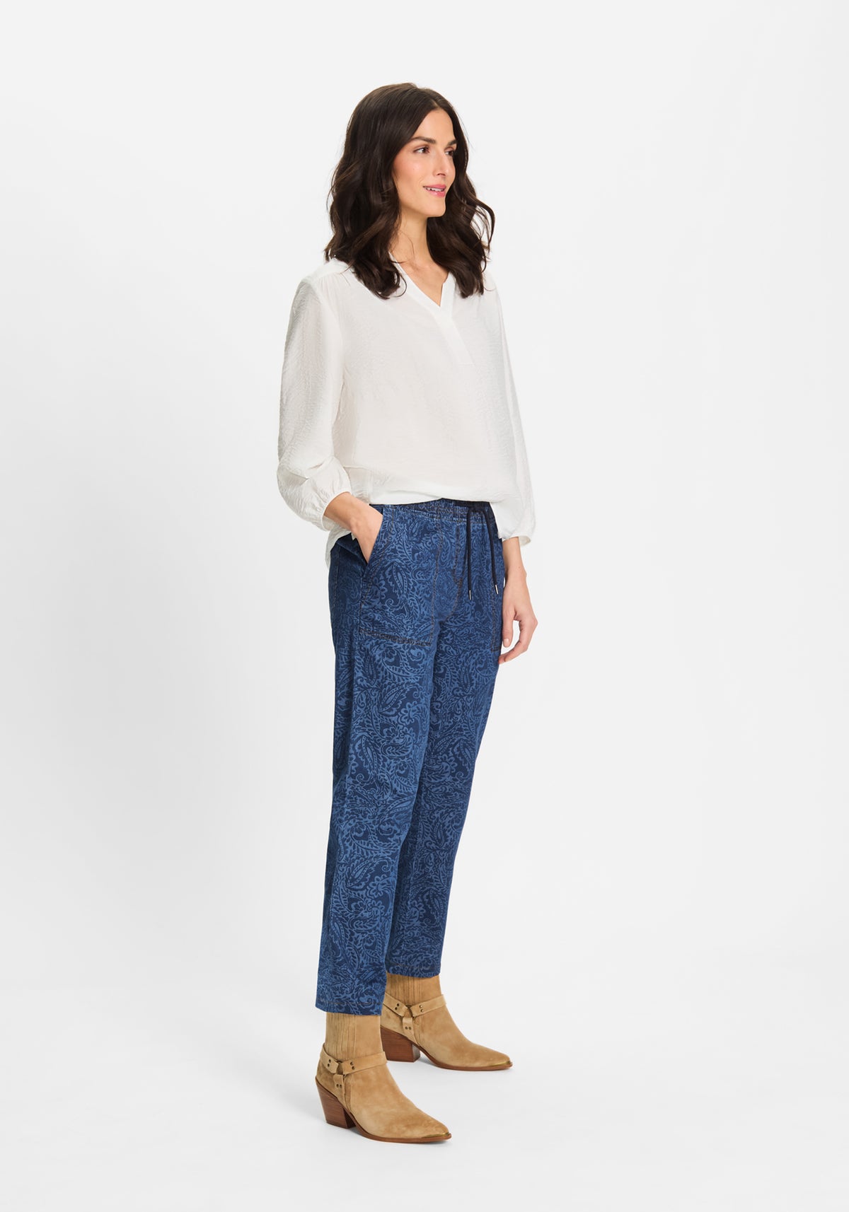 Pantalon en denim Lisa Fit Paisley