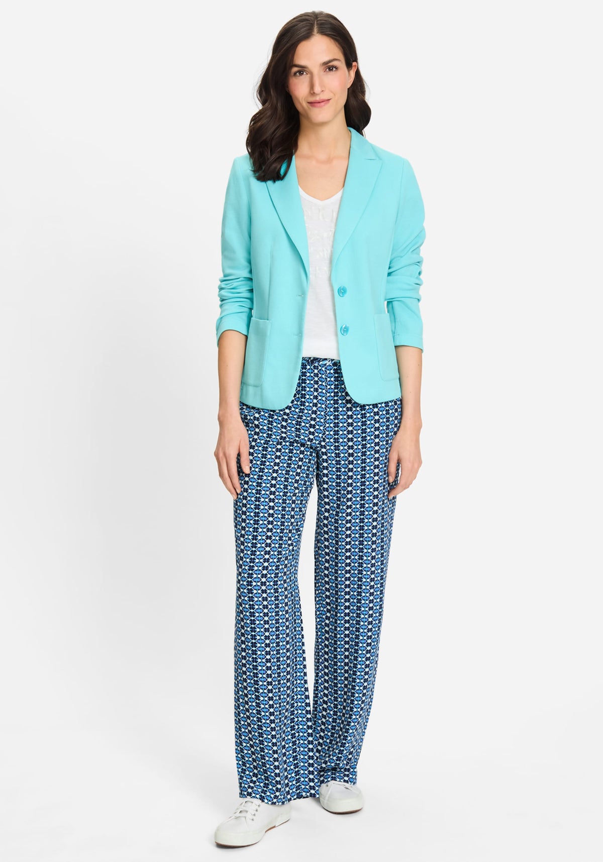 Anna Fit Ikat Print Pull-On Pant