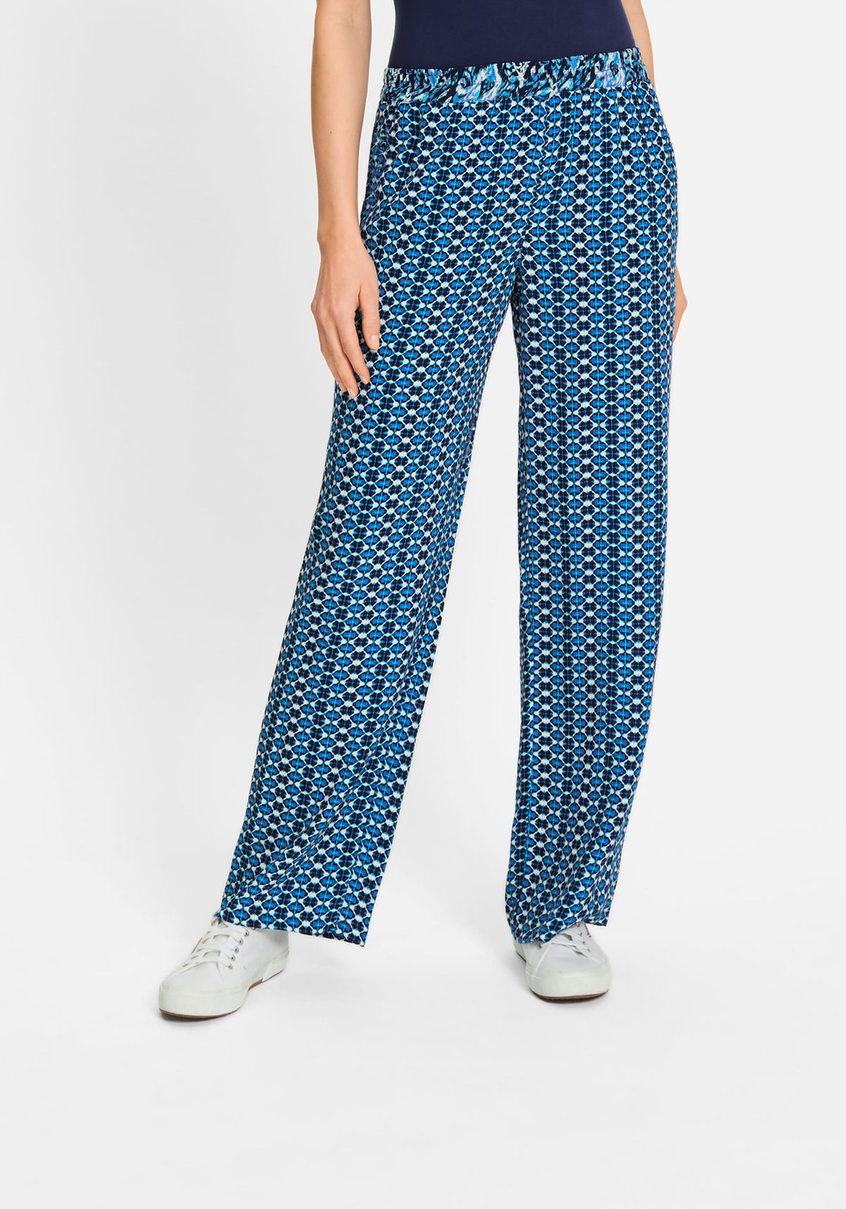 Anna Fit Ikat Print Pull-On Pant