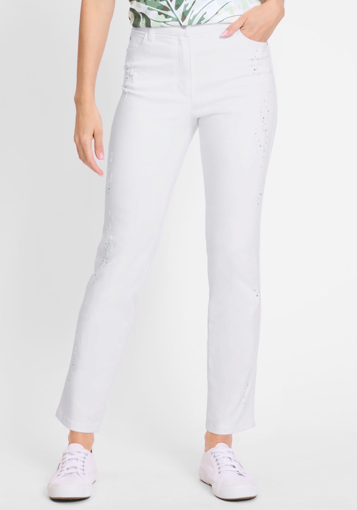 Lisa Fit Straight Embellished Jean