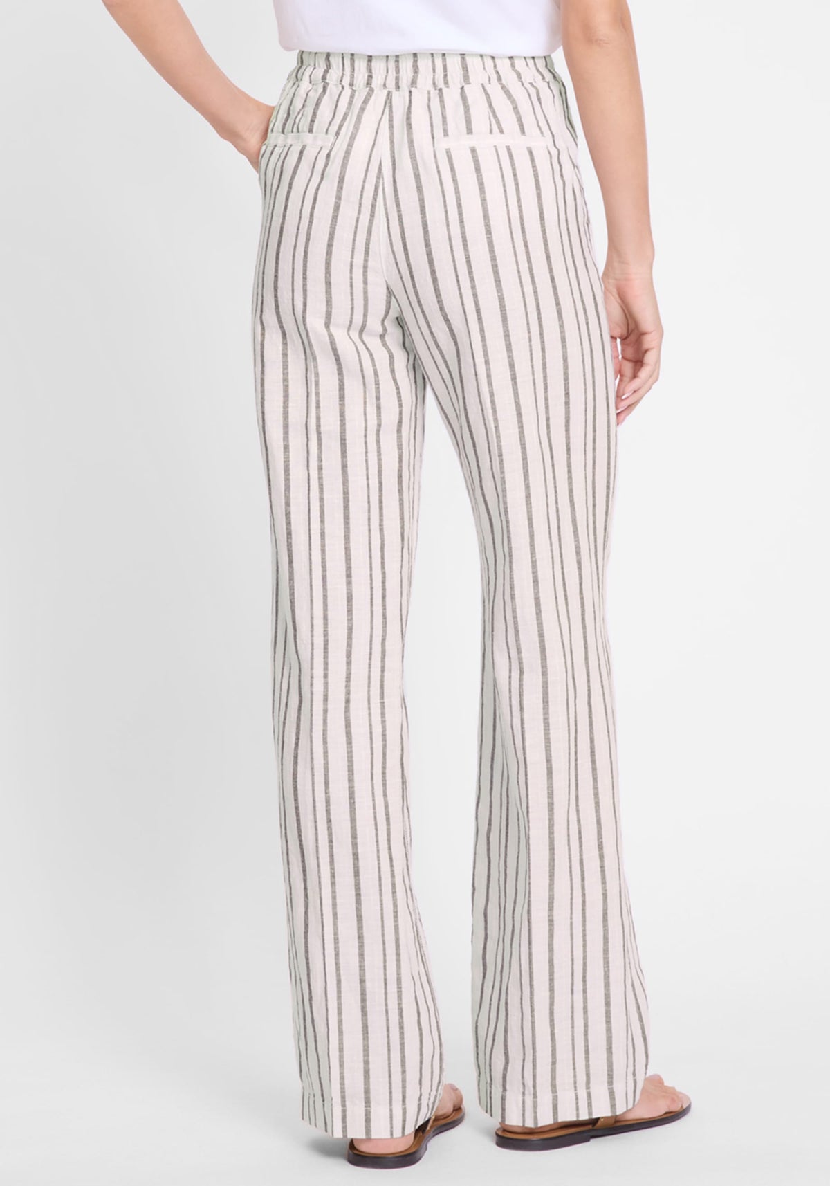 Cotton Linen Striped Pant