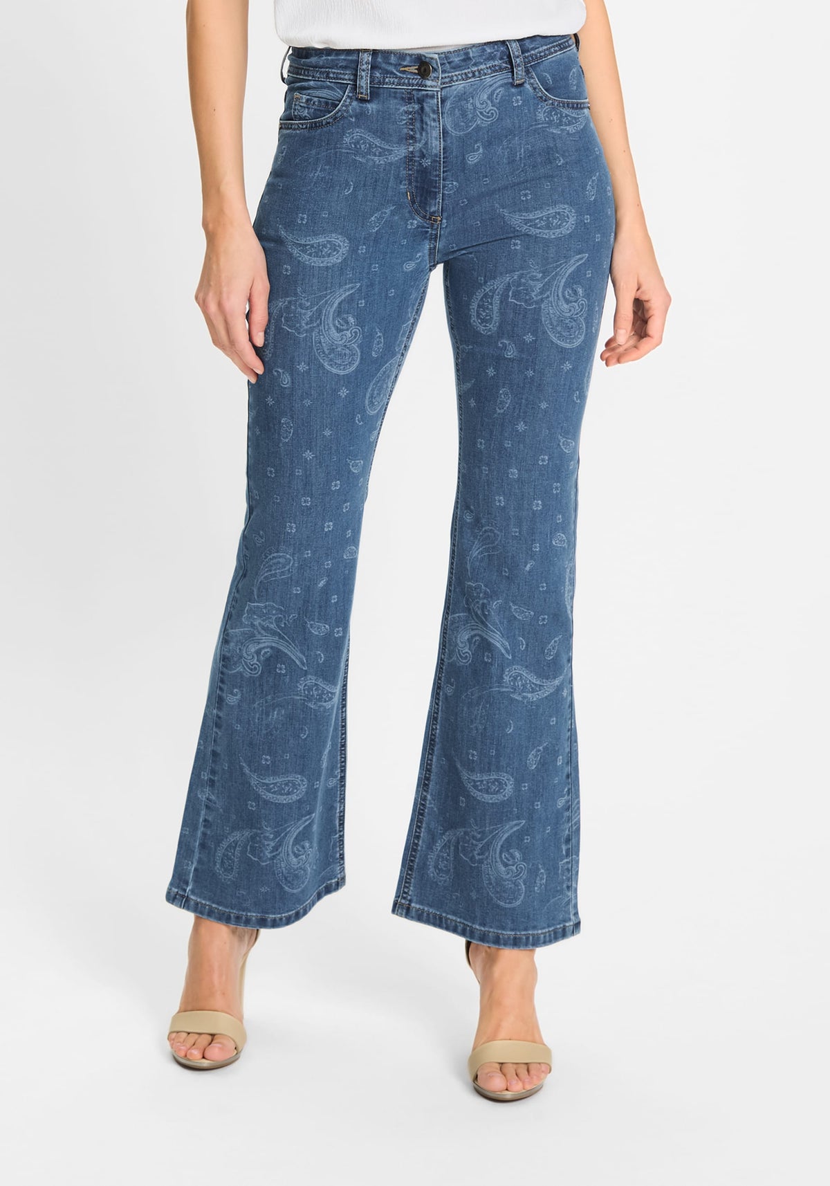 Mona Fit Paisley Motif Jean
