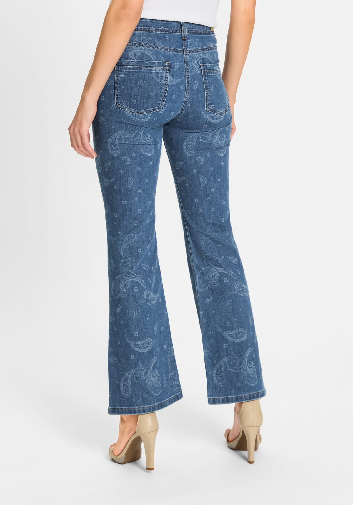 Mona Fit Paisley Motif Jean