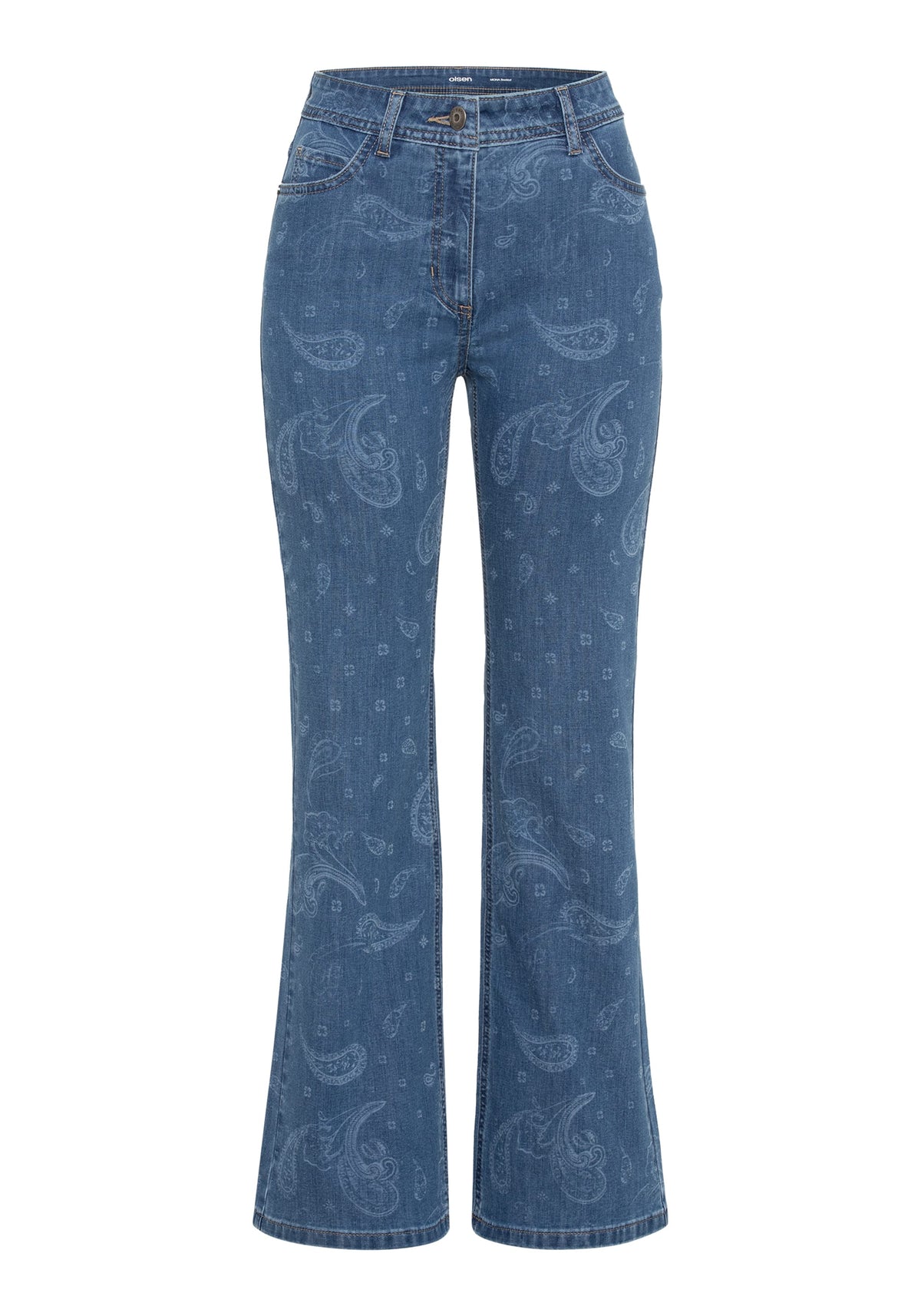 Mona Fit Paisley Motif Jean