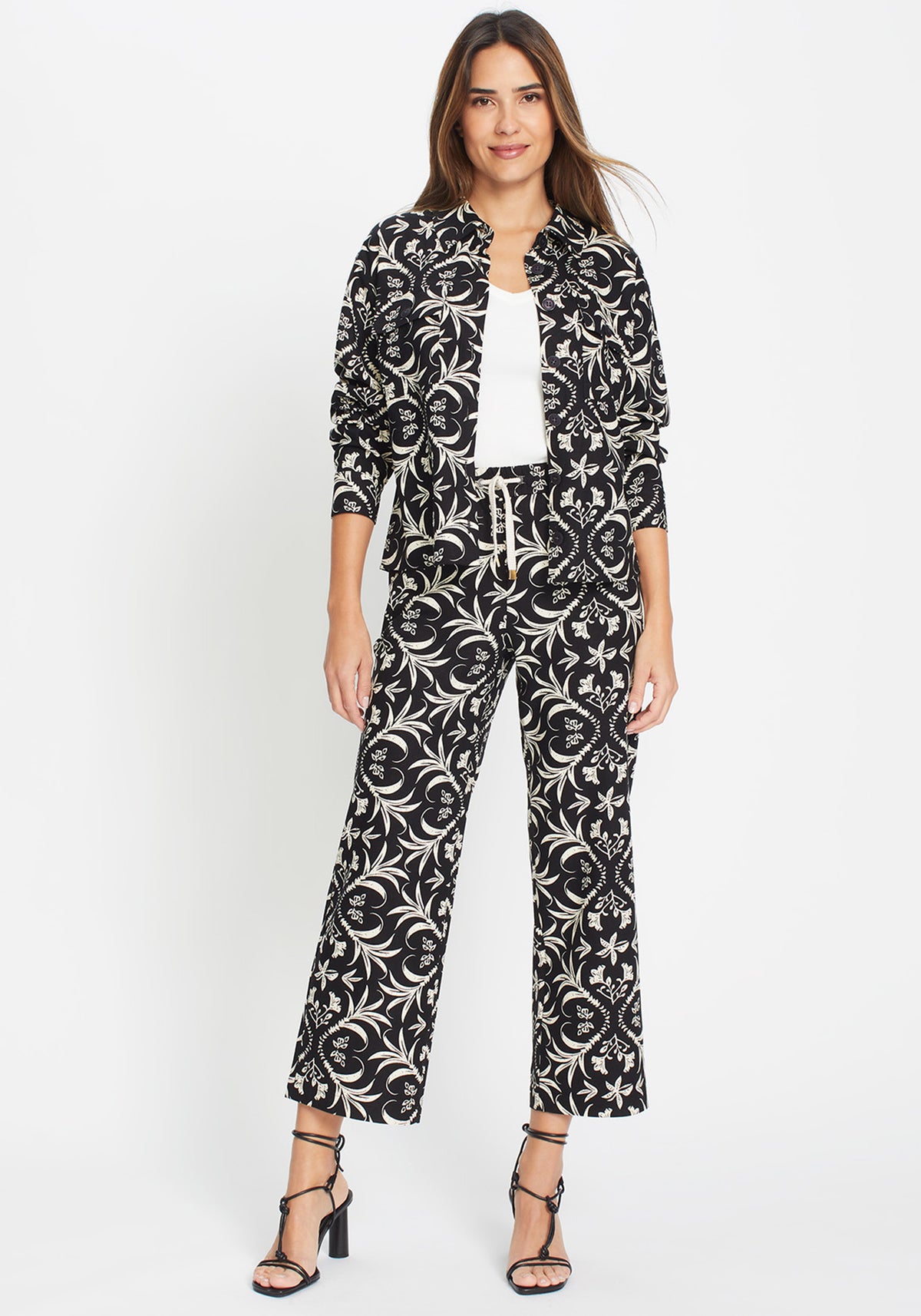Anna Fit Ornamental Cropped Pant