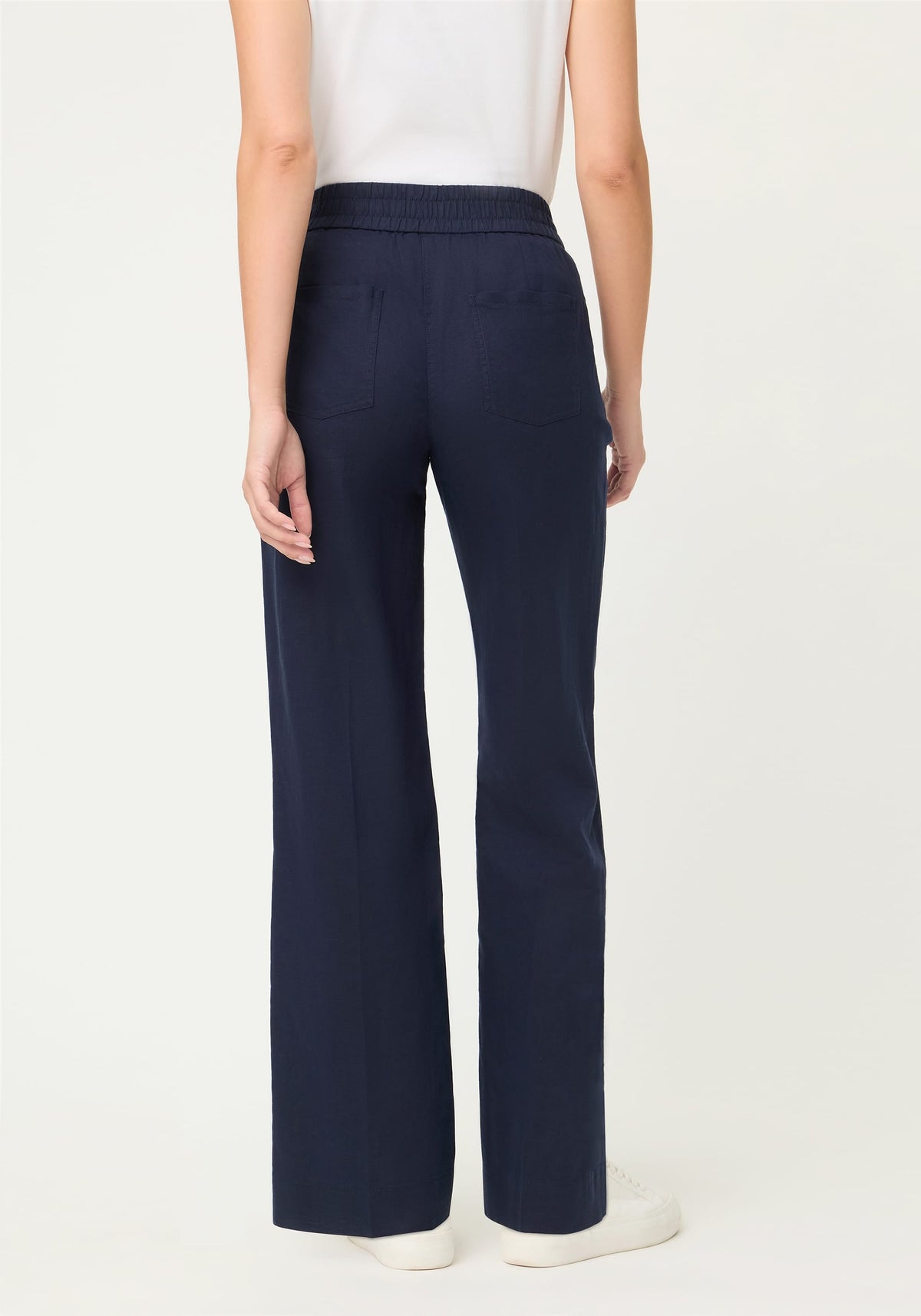 Pantalon en lin et coton à enfiler