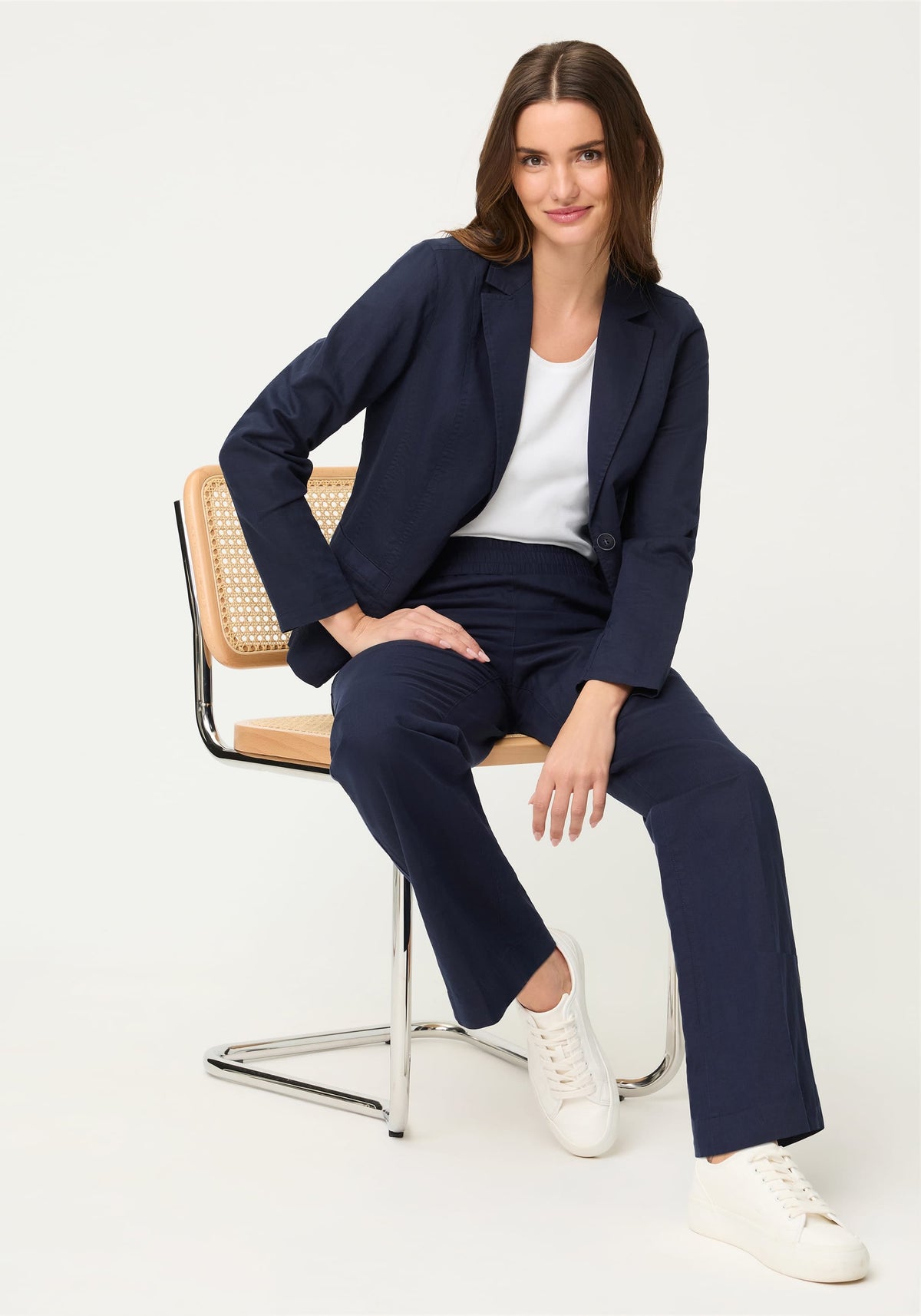 Pantalon en lin et coton à enfiler