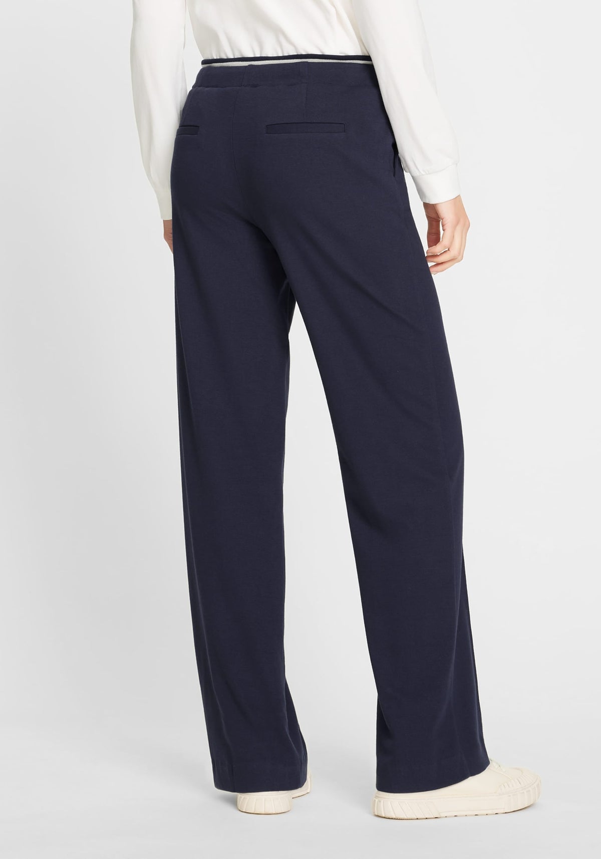 Anna Fit Wide Leg Stretch Knit Drawstring Trouser