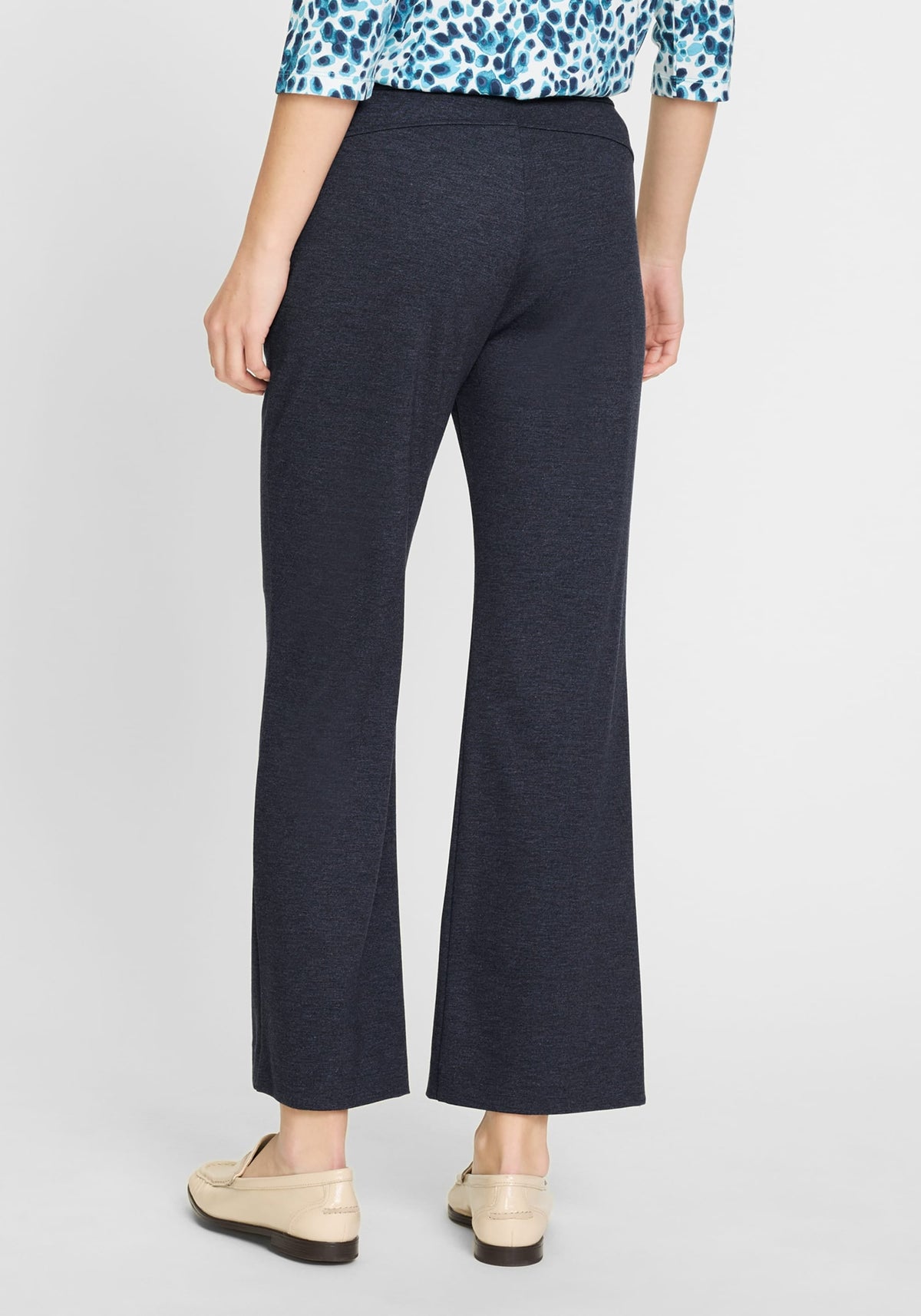 Mona Fit Bootcut Leg Denim Look Cropped Trouser