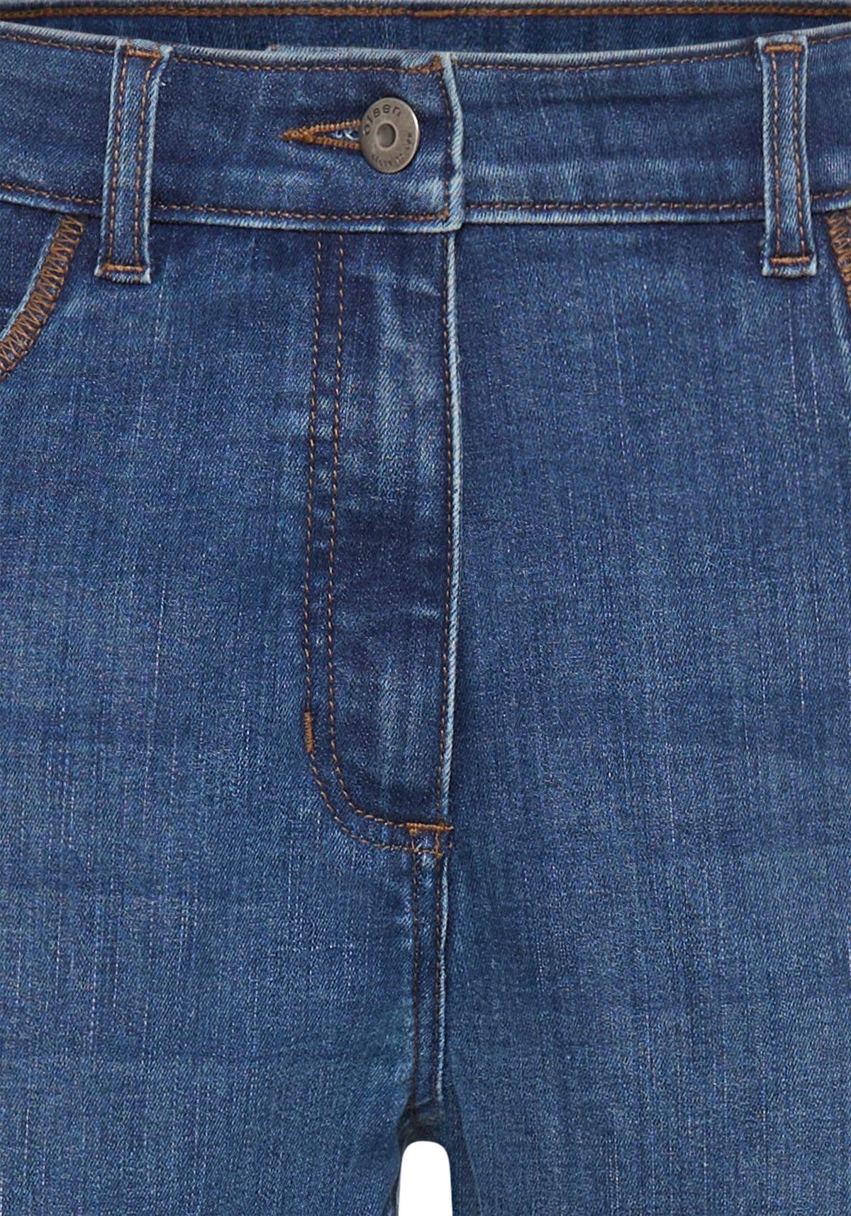 Jean 5 poches à jambe droite Mona Fit avec ourlet à strass