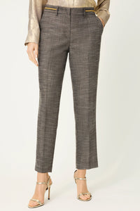 Veste pailletée sans col avec boutons dorés