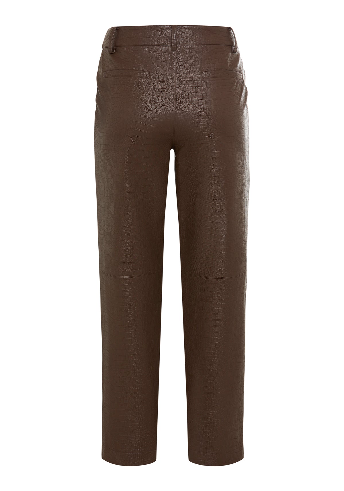 Mona Fit Straight Leg Faux Croc Cropped Pant