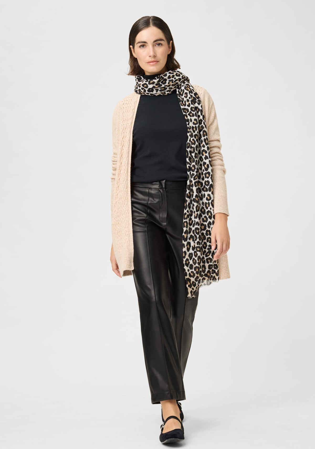 Mona Fit Straight Leg Faux Leather Pant