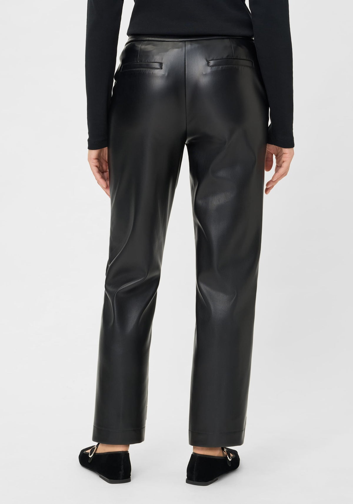 Mona Fit Straight Leg Faux Leather Pant