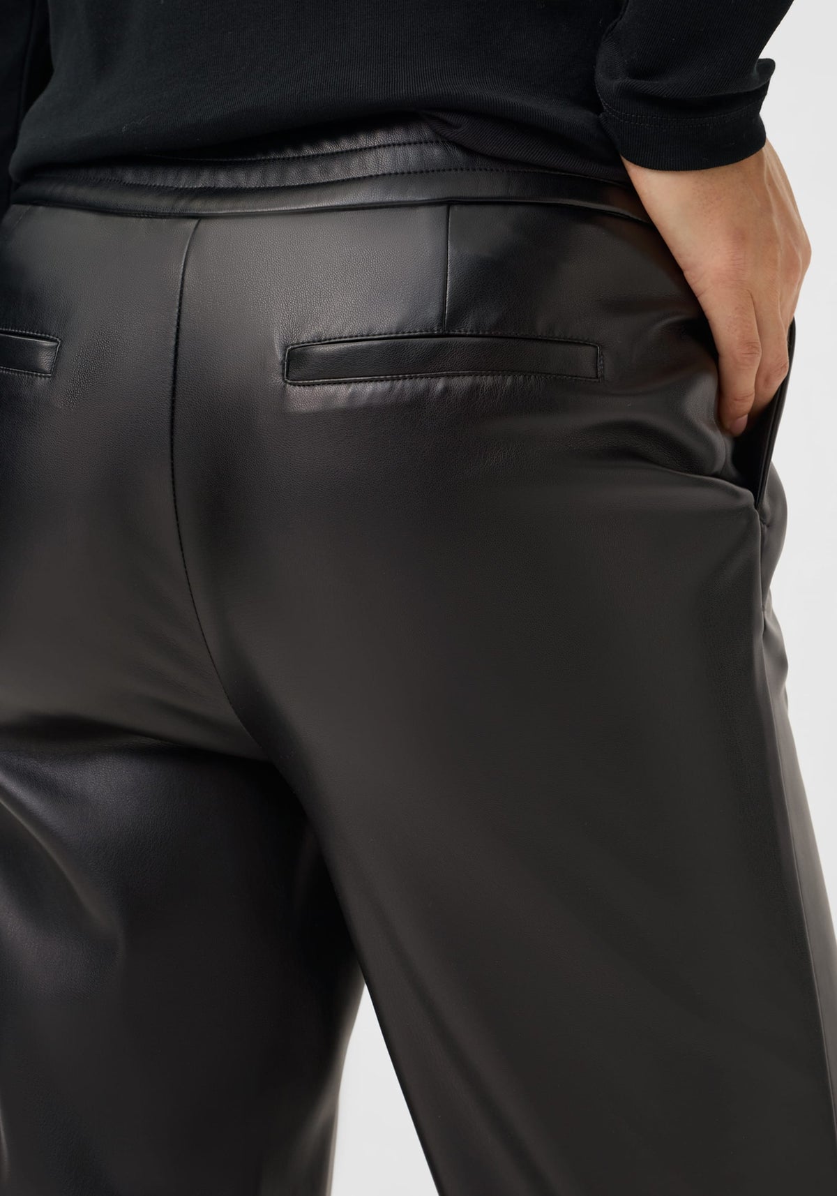 Mona Fit Straight Leg Faux Leather Pant