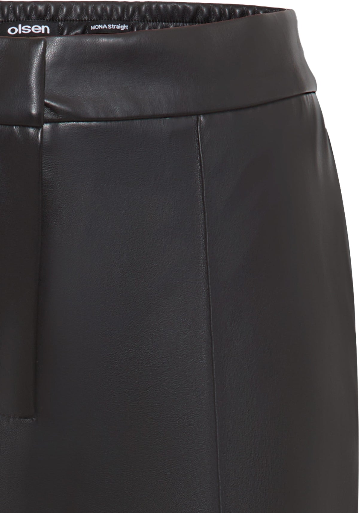 Mona Fit Straight Leg Faux Leather Pant