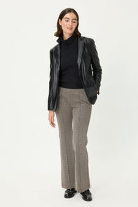 Mona Fit Bootcut Pull-On Check Pant