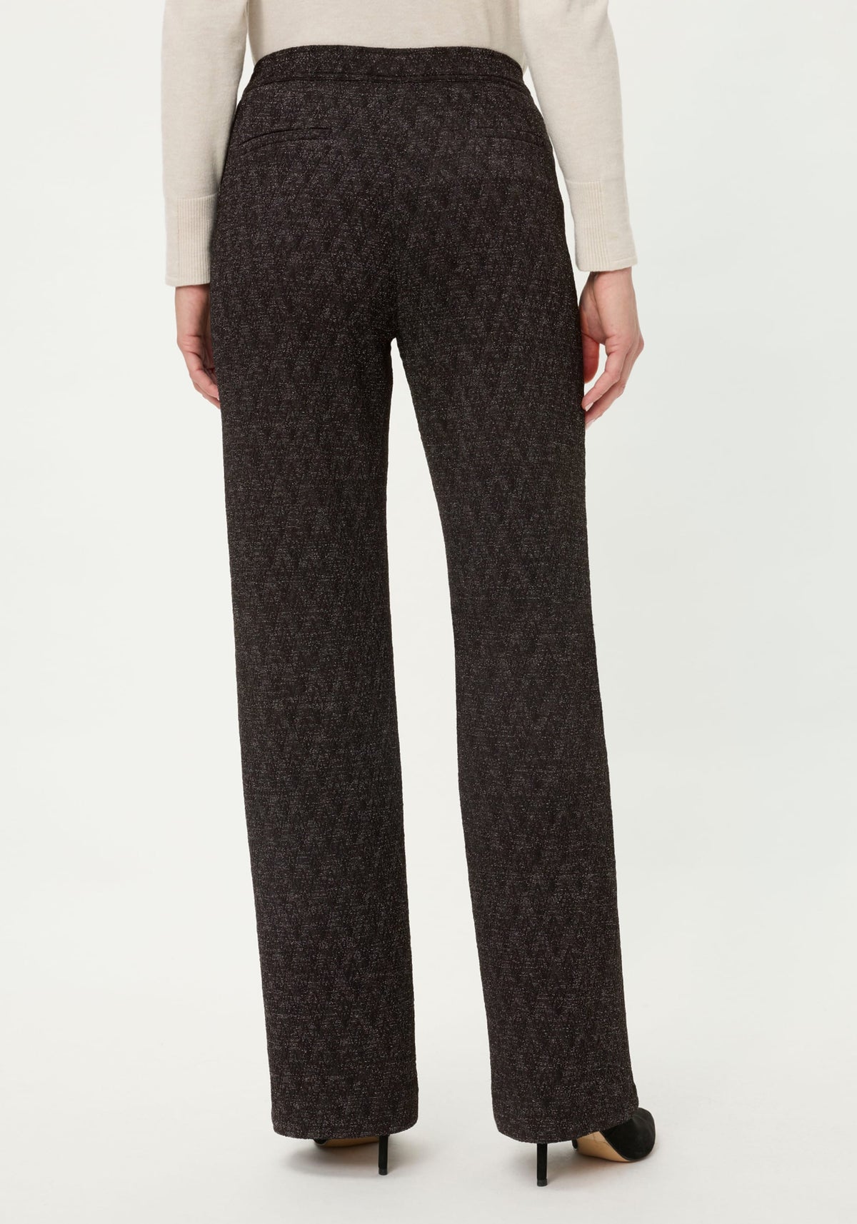 Pantalon à bretelles en maille étincelante