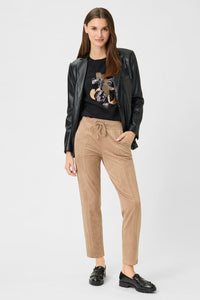 Lisa Fit Straight Leg Faux Suede Pant