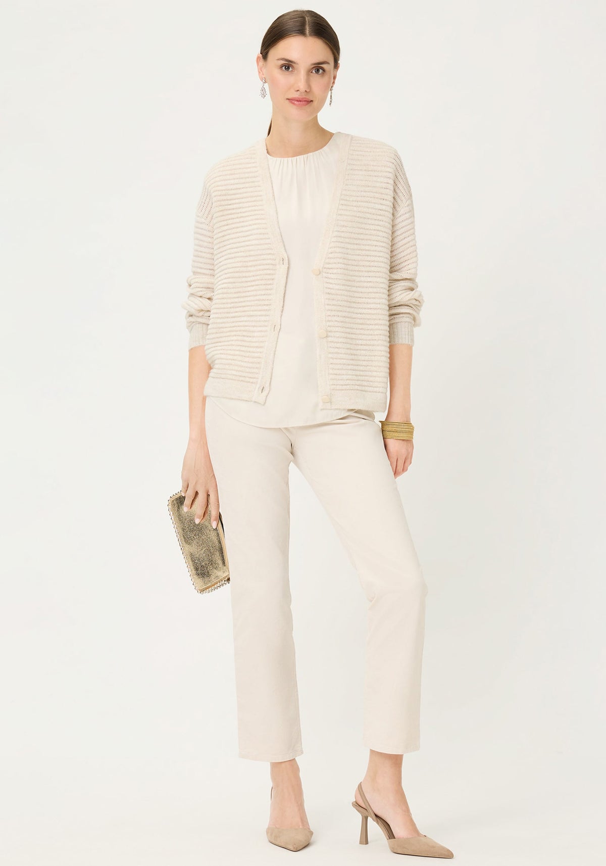 Pantalon en velours côtelé non coupé Lisa Fit