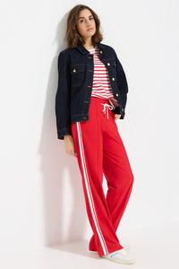 Pantalon à cordon coulissant en jersey avec bande latérale