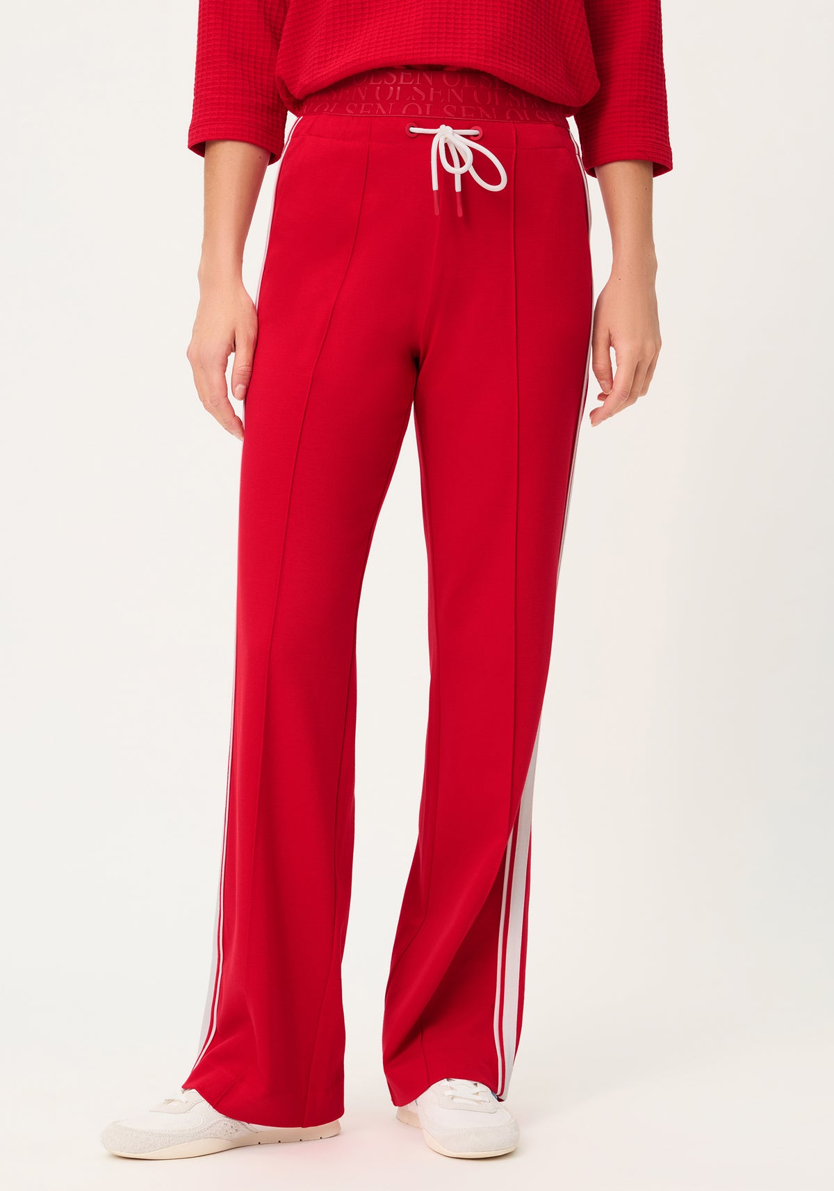 Pantalon à cordon coulissant en jersey avec bande latérale