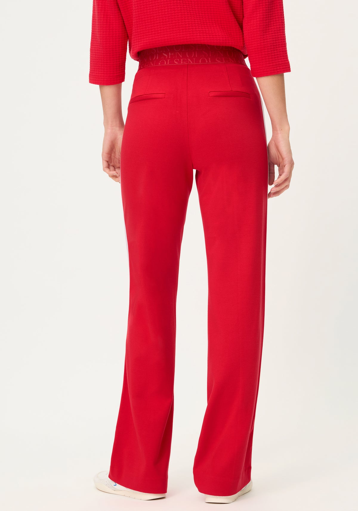 Pantalon à cordon coulissant en jersey avec bande latérale