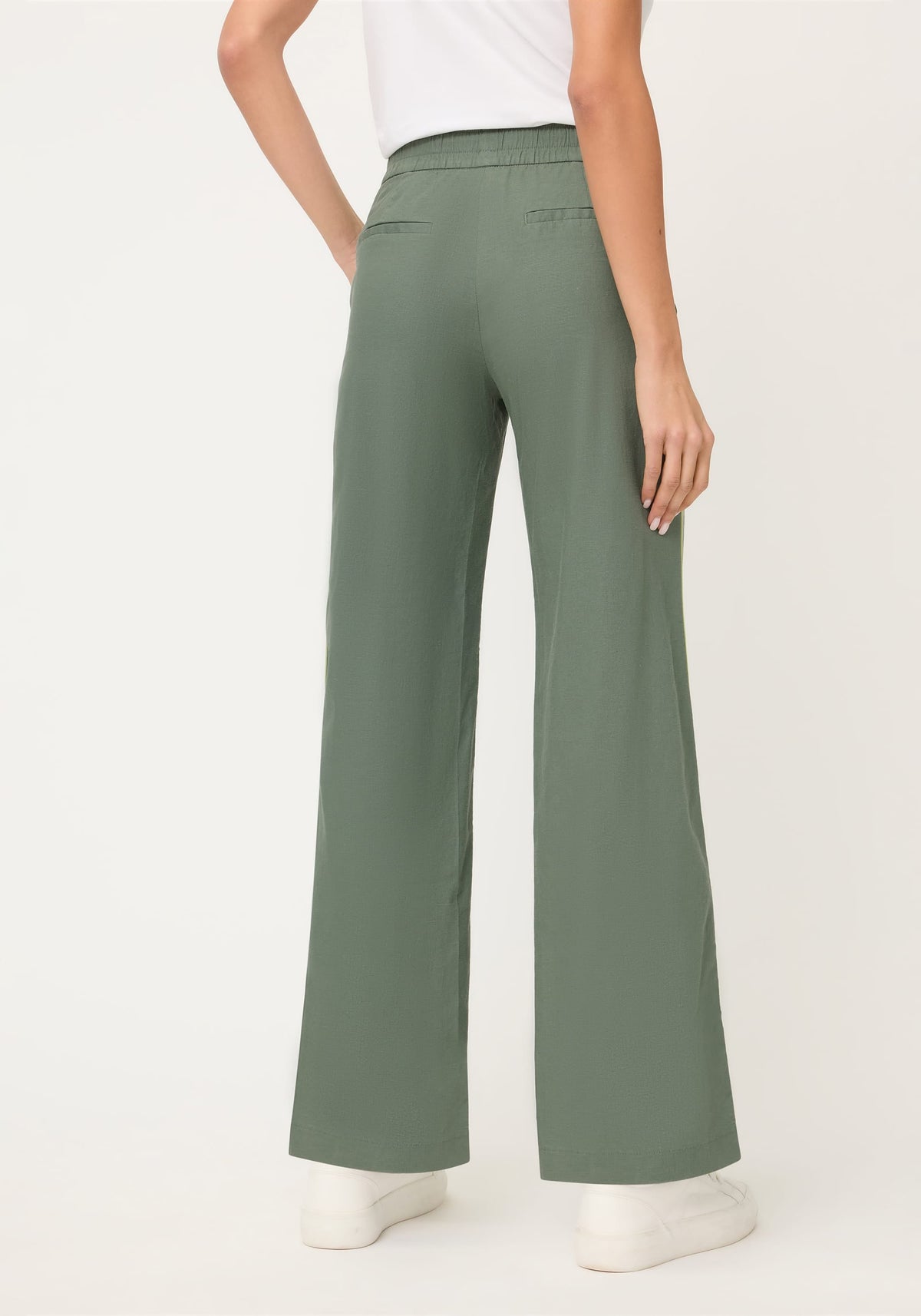 Pantalon à cordon de serrage et bandes latérales