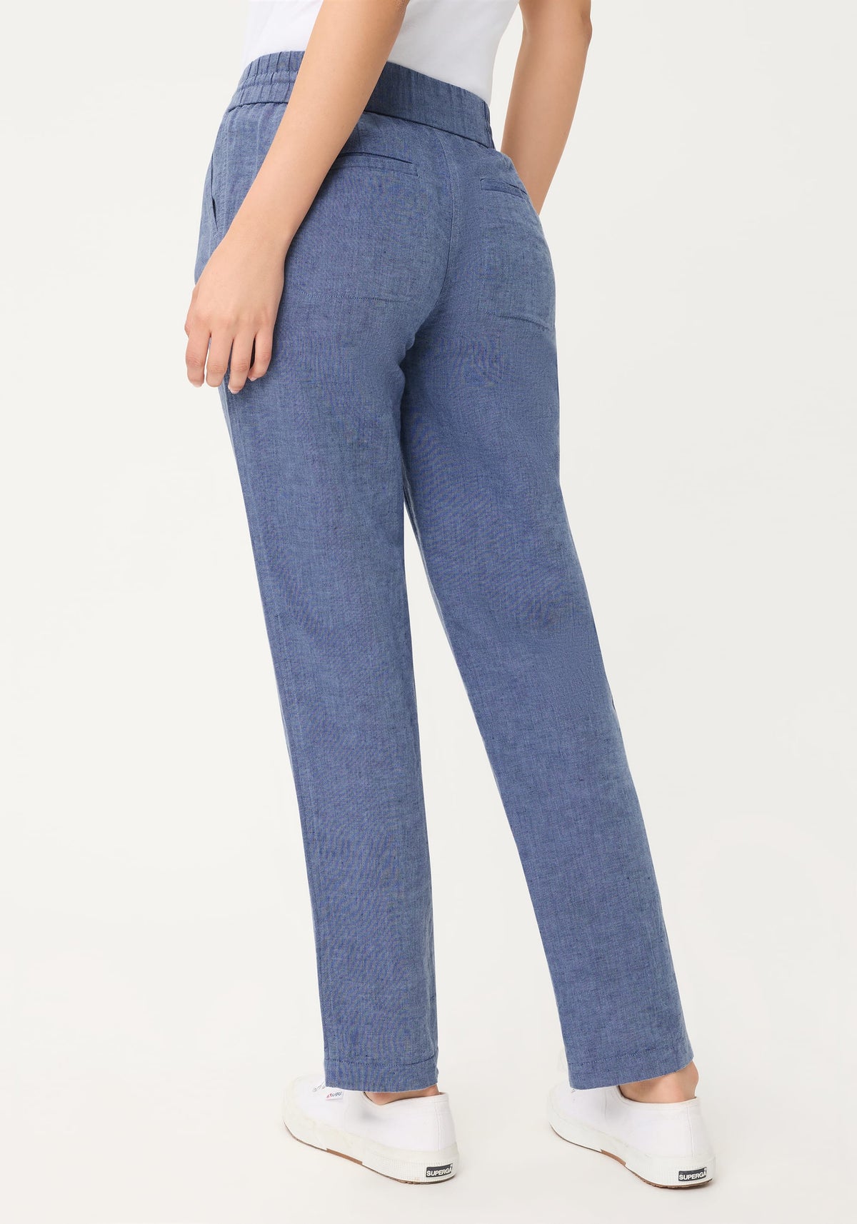 Cotton-Linen Blend Cropped Pant
